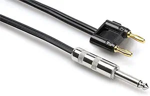 Hosa SKZ620BN 16 AWG Zip Cord 1/4" Phone to Banana Plug