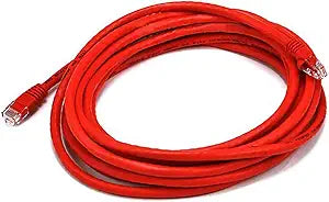 Monoprice 102147 14ft Cat5e Ethernet Patch Cable Red