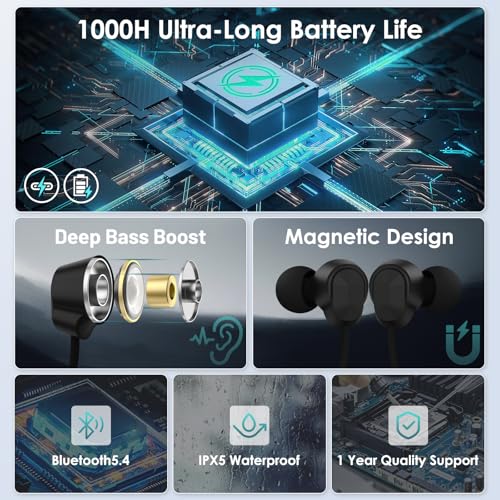 TANKASE Neckband Bluetooth Earbuds with Magnetic U-Shape Design — main product image
