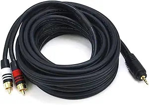 Monoprice 105600 Premium Stereo to RCA Audio Cable - 15ft — main product image