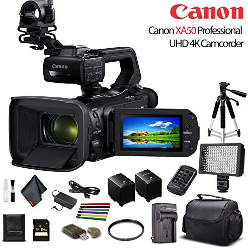 Canon XA50 Professional UHD 4K Camcorder - Battery Bundle - Renewed