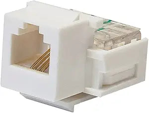 Monoprice 107288 RJ-11 Toolless Keystone Jack White