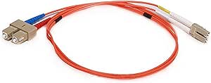 Monoprice 102626 Fiber Optic Cable LC to SC 1M