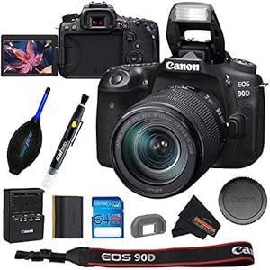 Canon EOS 90D Digital SLR Camera 18-55mm Lens Bundle