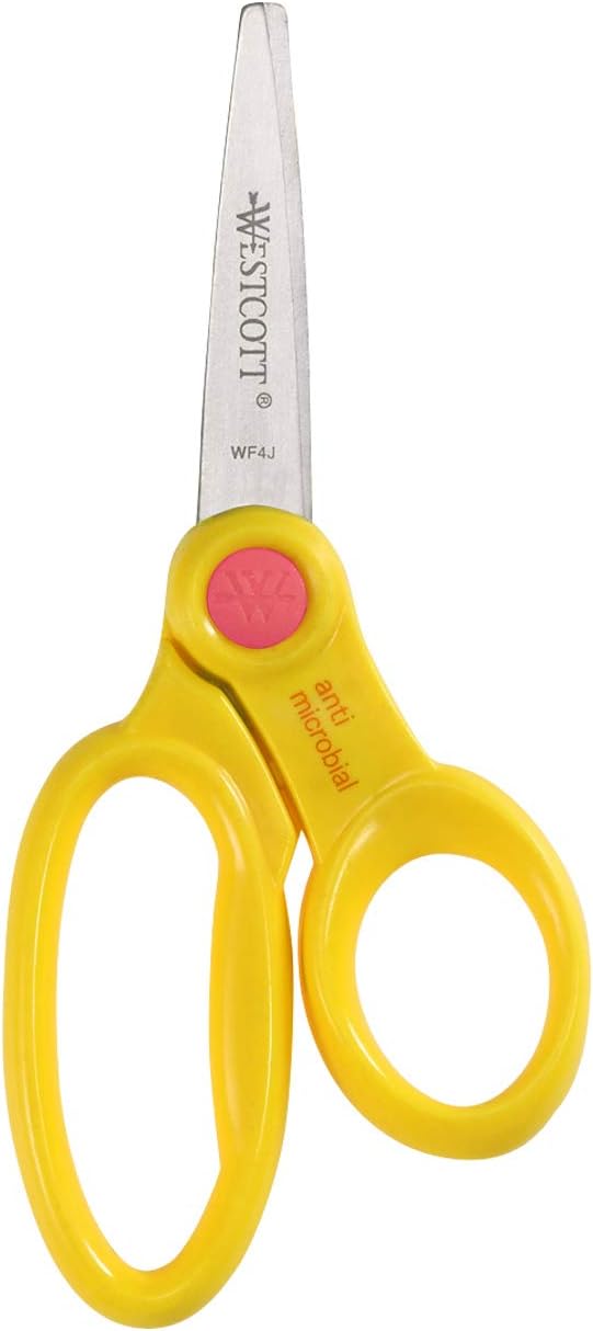 Westcott 14872 5" Pointed Kids Safety Scissors 12-Pack