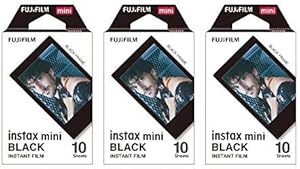 Fujifilm 4332021092 Instax Mini Film Black Frame 3-Pack