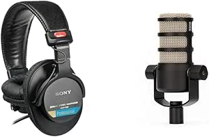 Sony 4334205465 DJ Headphones Rode PodMic Bundle