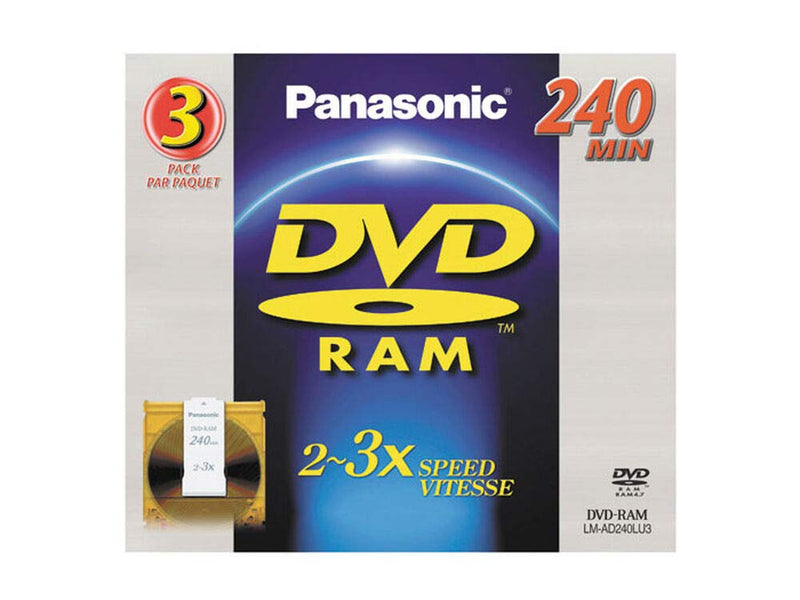 Panasonic LM-AD240LU3 DVD-RAM Disc 3-Pack — main product image