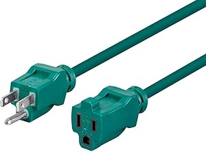 Monoprice 113836 40ft Outdoor Extension Cord Green