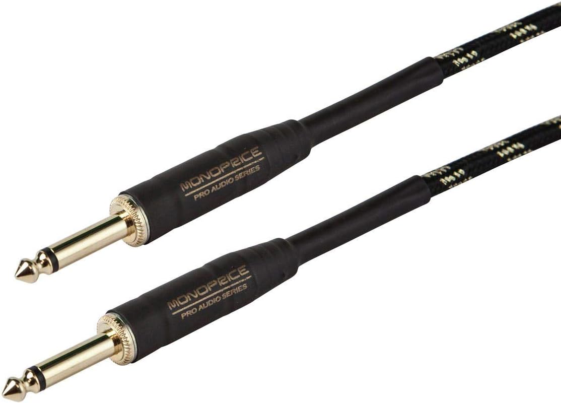 Monoprice 601415 1/4-Inch TS Male Guitar Instrument Cable 15ft