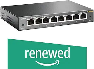 TP-Link TL-SG108E(EU)-cr 8-Port Gigabit Easy Smart Switch Renewed