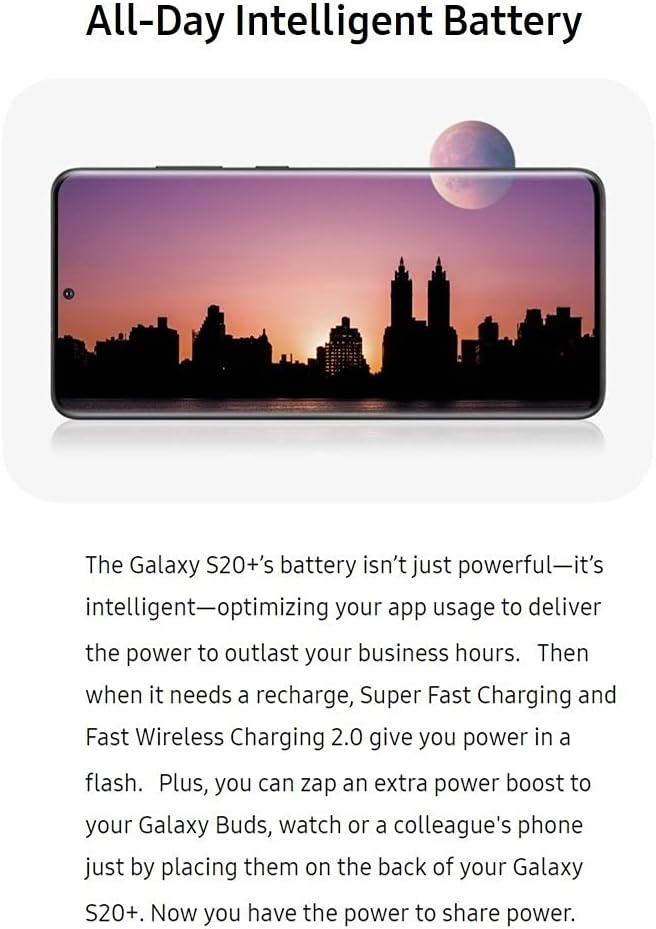 Samsung SM-G985F/DS Galaxy S20+ 5G Unlocked Renewed