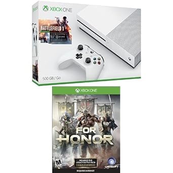 Microsoft Xbox One S 500GB Bundle - Battlefield 1 & For Honor