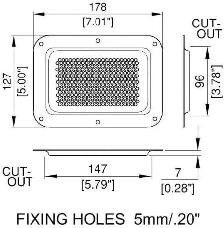 Penn-Elcom D2101K-04 Black Perforated Speaker Dish