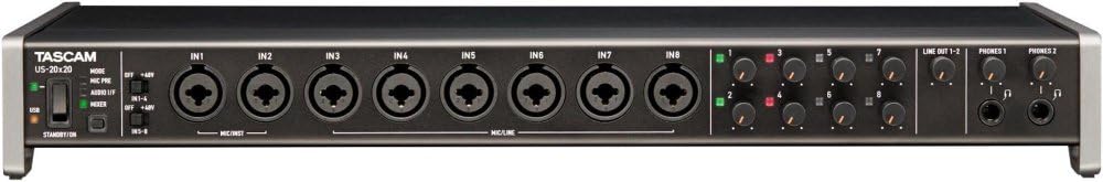 Tascam US-20X20 USB 3.0 Audio MIDI Interface Mixer