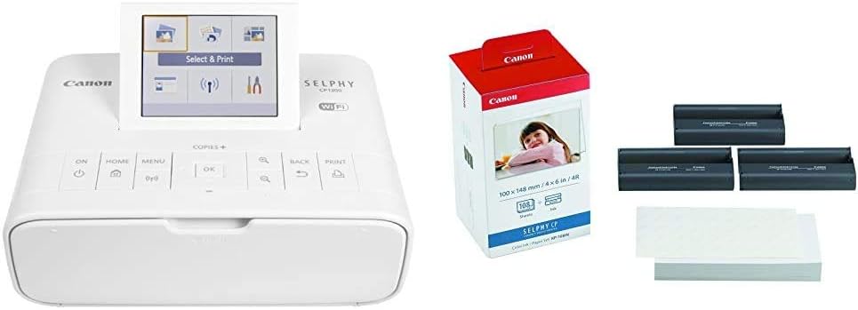 Canon Selphy CP1300 White Wireless Compact Photo Printer