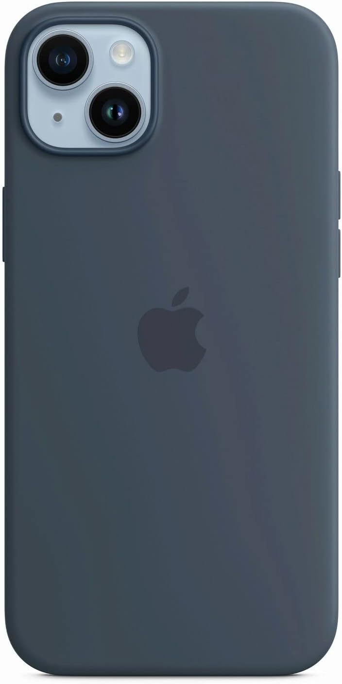 Apple iPhone 14 Plus Silicone Case Storm Blue MagSafe — main product image