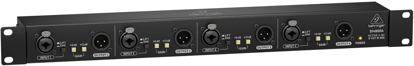 Behringer DI4800A Active 4-Channel DI-Box Splitter