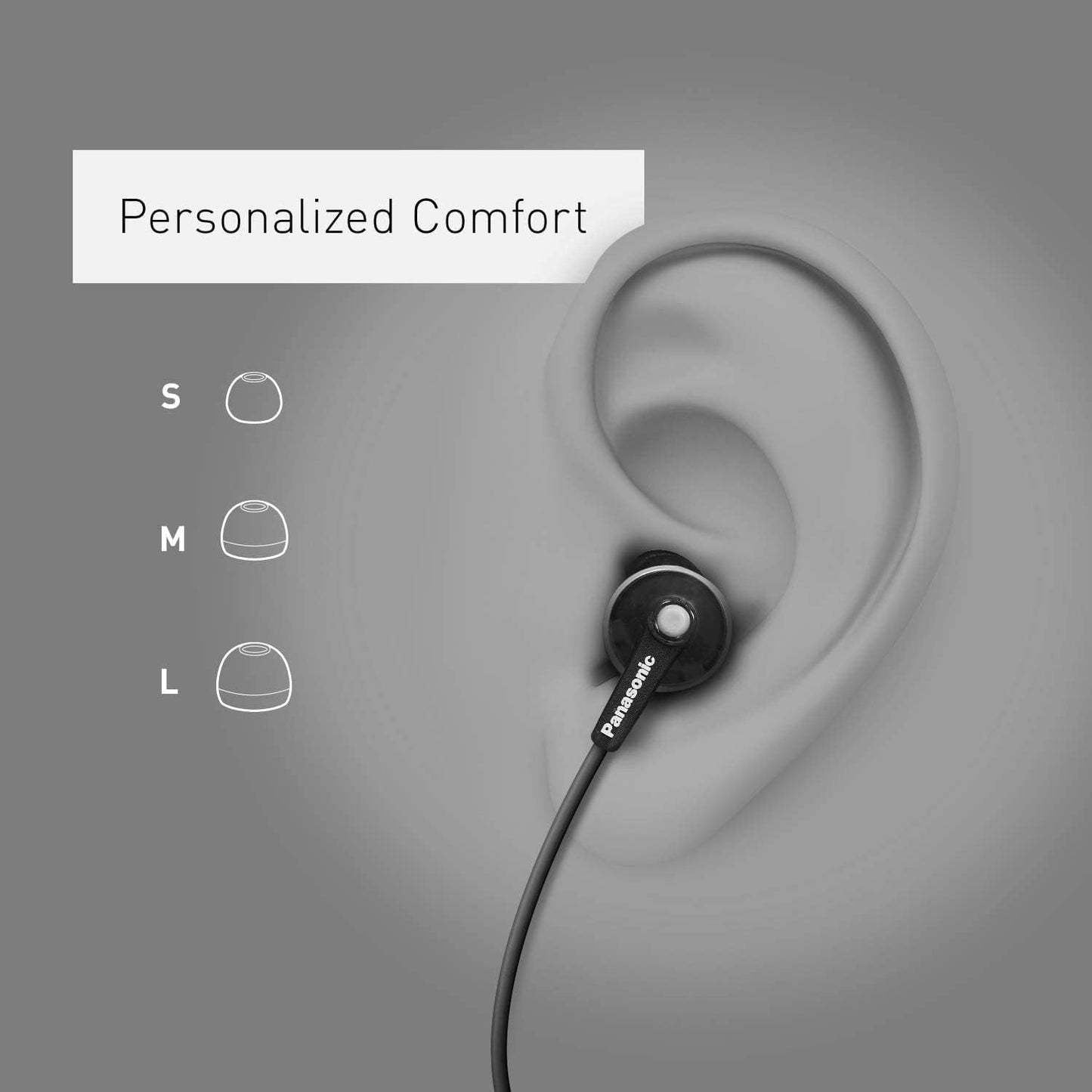 Panasonic RP-HJE120-K ErgoFit In-Ear Wired Earbuds