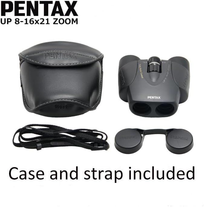 Pentax UP 8-16x21 Black Zoom Binoculars - Multi-Coated Optics