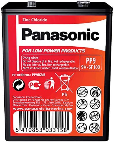 Panasonic PP9 6F100 9V Battery