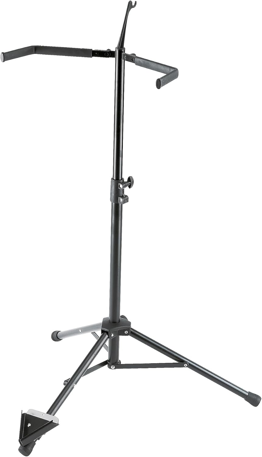 K&M 14100 Double Bass Stand - Adjustable Height Black