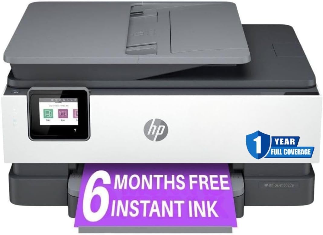 HP CRT2HPOJP8022ERB OfficeJet 8022e Wireless Printer (Renewed)