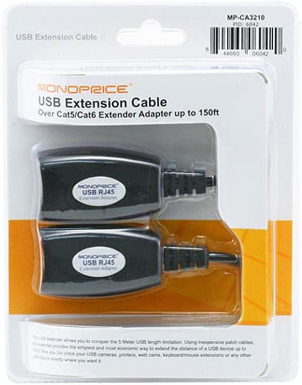 Monoprice USB Extender CAT5E/CAT6 Up to 150ft