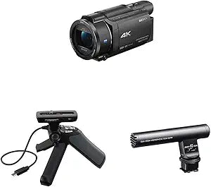 Sony FDRAX53/B 4K Camcorder with Mic & Grip