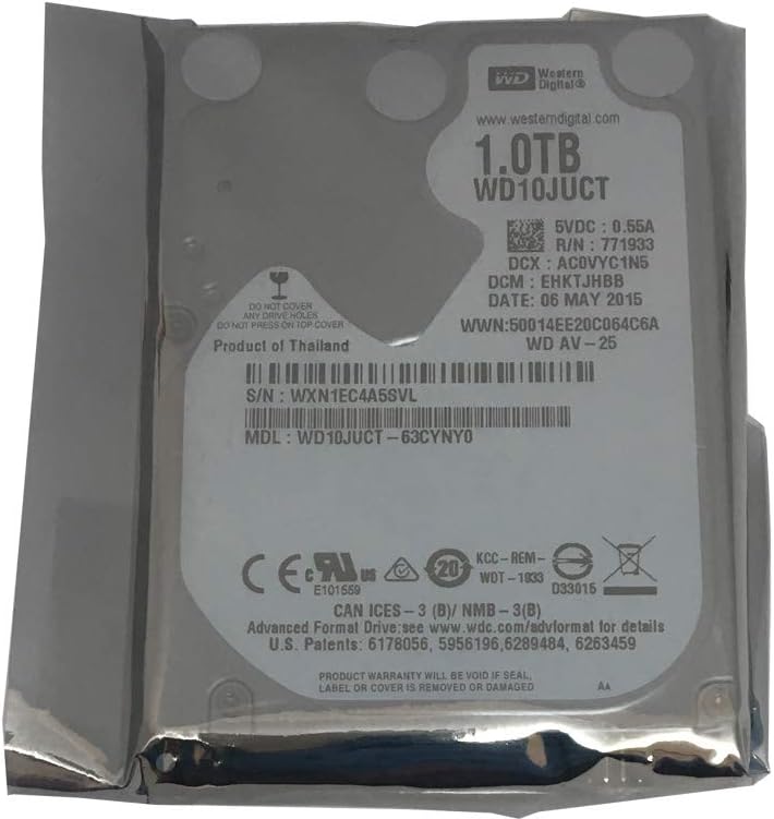 Western Digital WD10JUCT/CR/3YR 1TB AV-25 SATA Hard Drive Renewed