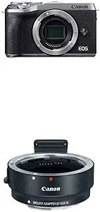 Canon EOS M6 Mark II Silver Mirrorless Camera Body — main product image