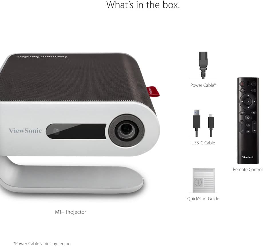 ViewSonic M1+-CR Portable Smart Wi-Fi Projector (Renewed)