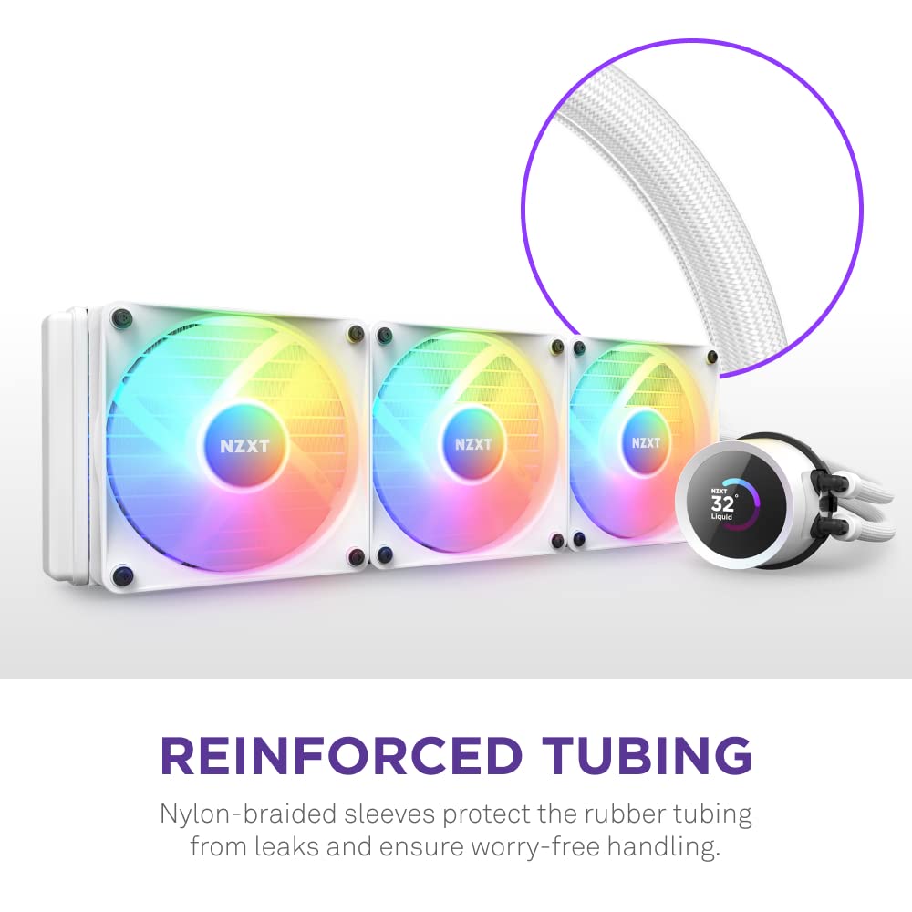 NZXT RL-KR360-W1 Kraken 360 RGB AIO CPU Liquid Cooler White