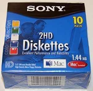 Sony 10MFD2HDLFCM Mac Formatted Floppy Disks