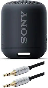 Sony SRS-XB12 Black Portable Bluetooth Speaker Bundle