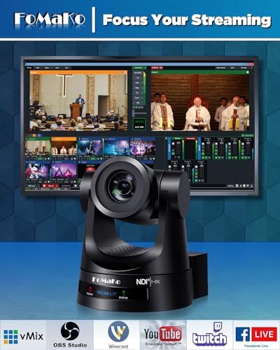 FoMaKo NDI PTZ Camera 30X Zoom AI Auto-Tracking Bundle — main product image