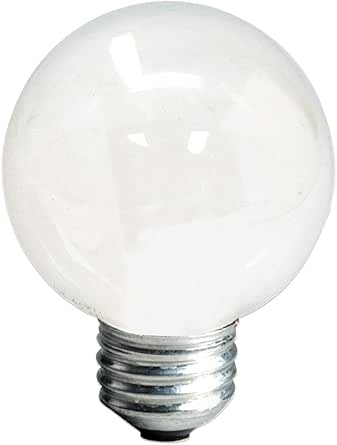 GE 31110 Soft White G16.5 Light Bulb 2-Pack