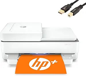 HP 6458e Envy All-in-One Wireless Color Inkjet Printer + Cable — main product image