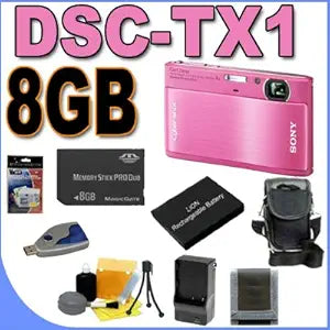 Sony DSCTX1PB2 Cyber-Shot Pink Digital Camera Bundle
