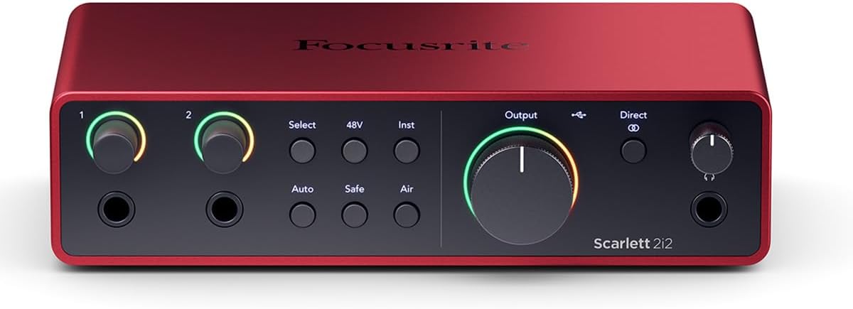 Focusrite AMS-SCARLETT-2I2 4th Gen USB Audio Interface Bundle