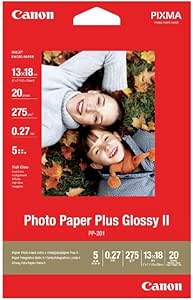 Canon 2311B018 PP-201 Photo Paper 5x7, 20 Sheets