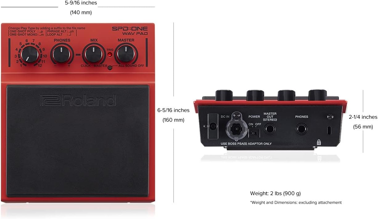 Roland SPD-ONE WAV PAD Digital Percussion Pad - Black