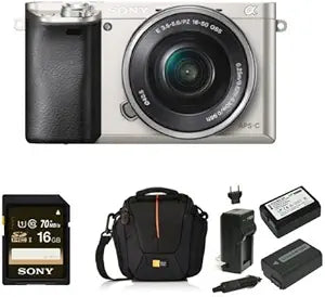 Sony Alpha a6000 Mirrorless Camera 16-50mm Lens Bundle