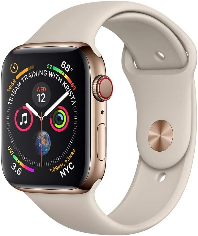 Apple Series 4 44mm GPS + Cellular Gold Stainless Steel Renewed