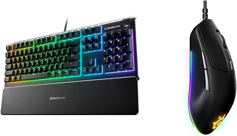SteelSeries Apex 3 RGB Gaming Keyboard + Rival 3 Mouse — main product image