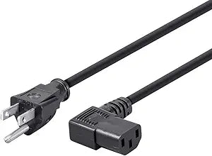 Monoprice 107684 6ft 14AWG Right Angle PC Power Cord — main product image