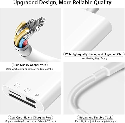 NUCENER Lightning SD & microSD Card Reader for iPhone and iPad — main product image