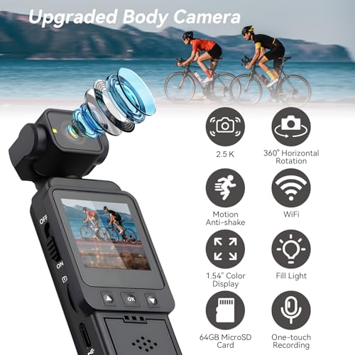 NTMHCTA Mini Body Camera with 2K Video and Audio Recording — main product image