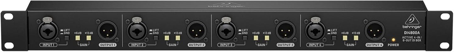 Behringer DI4800A Active 4-Channel DI-Box Splitter