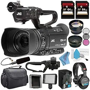 JVC GY-HM250U-3 UHD 4K Streaming Camcorder Bundle